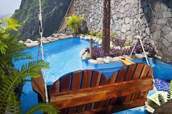 Caribbean; St.Lucia Ladera Resort wine cellar detail