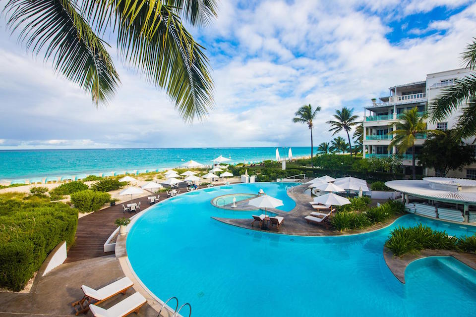 The huge pool at The Palms.