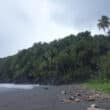 black sand beach in the caribbean