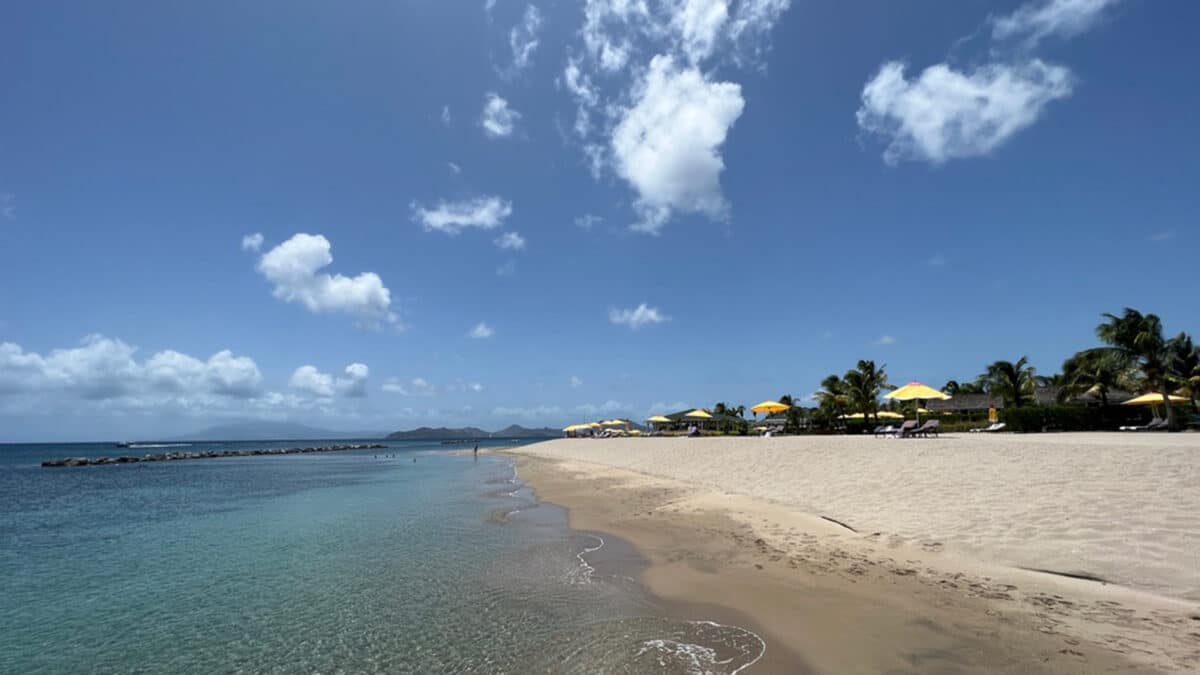 beach at four seasons nevis luxury resort