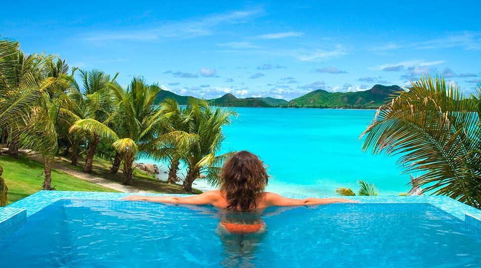 Poolside at the Cocobay.