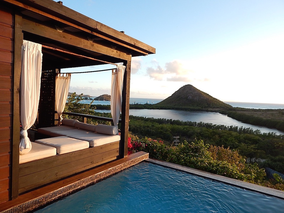 A plunge pool at Hermitage Bay.