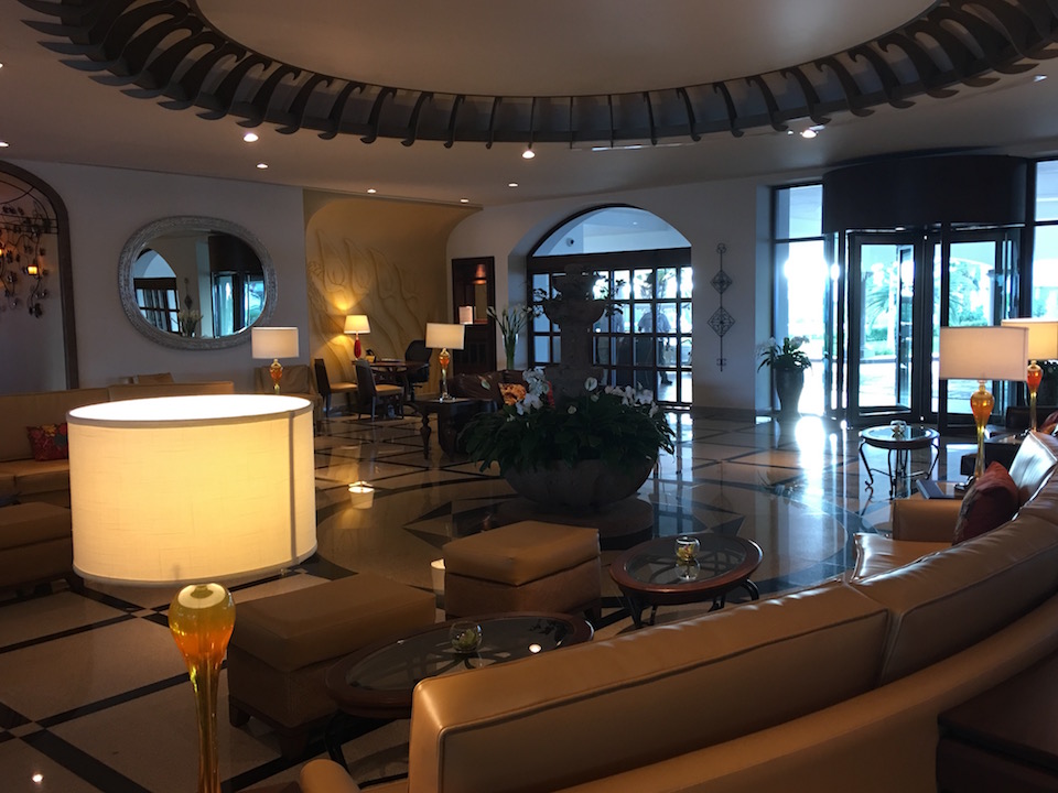 The lobby at Grand Residences Riviera Cancun
