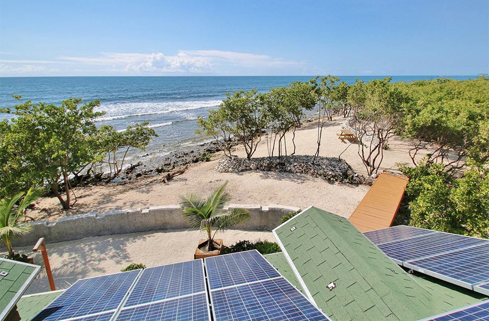 The bungalow is solar-powered.