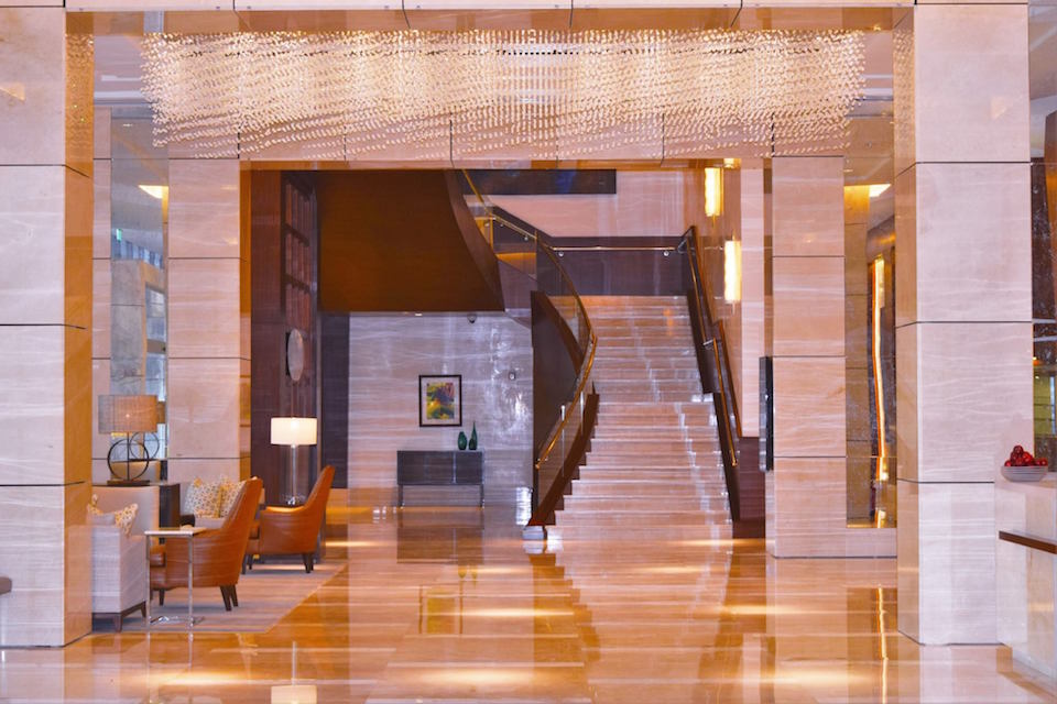 The lobby at the new InterContinental.