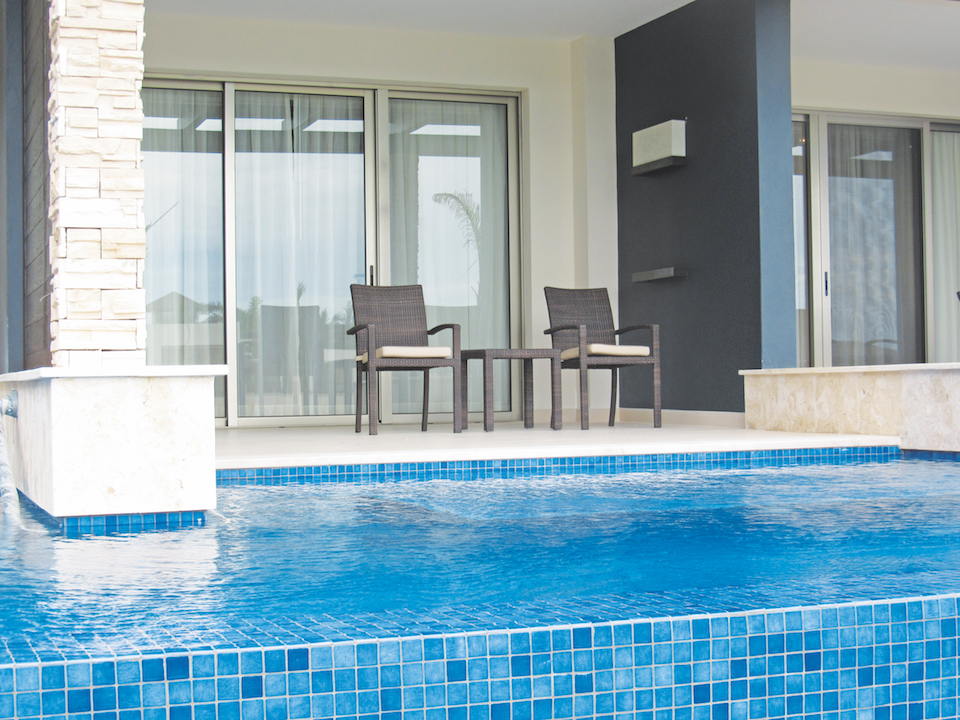 A swim-up room at the new Royalton Blue Waters.