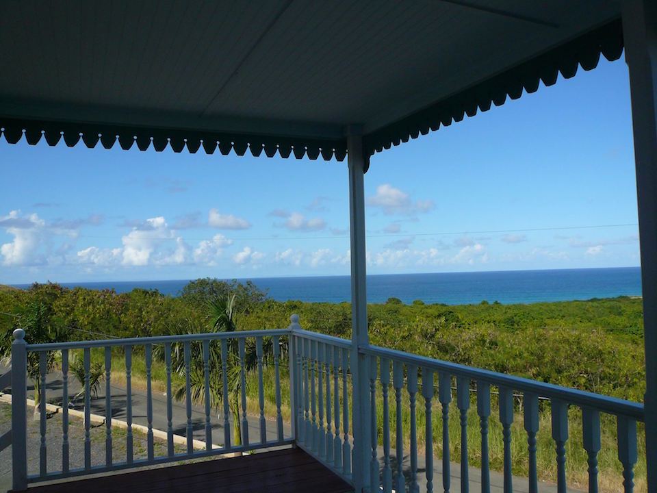 On the terrace at Arawak Bay.