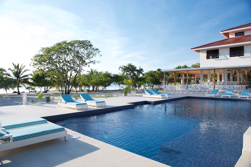 Poolside at the resort.