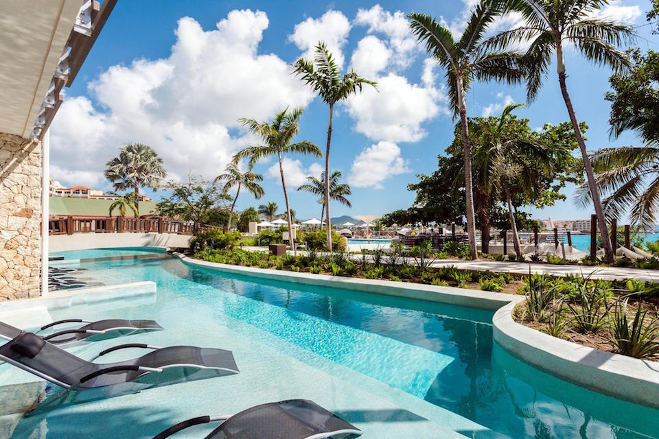 A swim-up room at the Ocean Point.