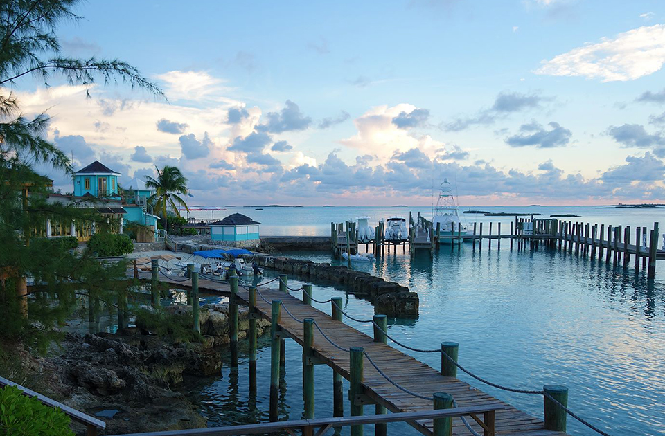 On the dock at Staniel Cay.