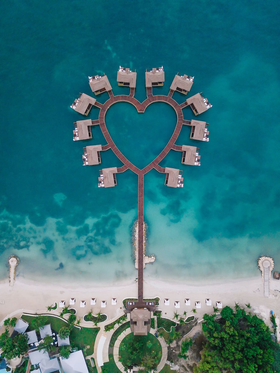 Sandals resort heart shaped sale