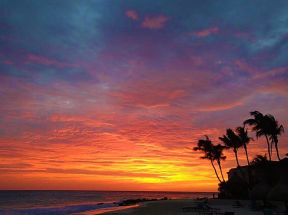 sunset aruba