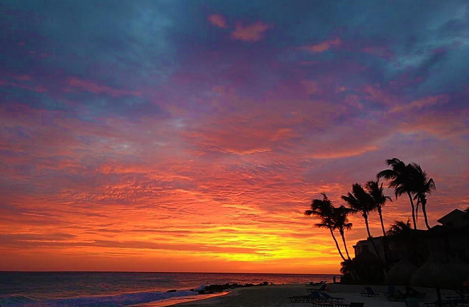 sunset aruba