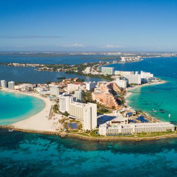 caribbean frontier airlines aerial cancun