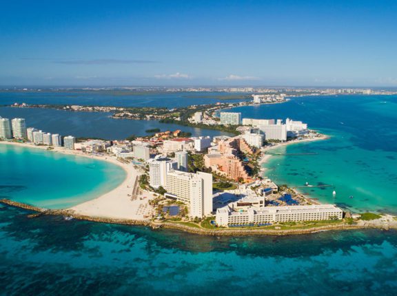 caribbean frontier airlines aerial cancun