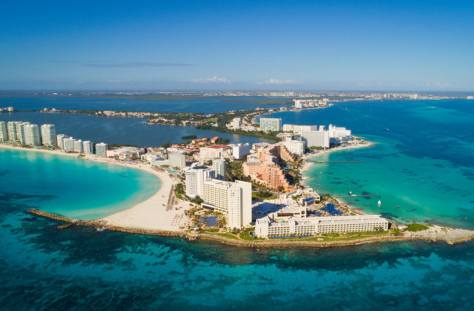 caribbean frontier airlines aerial cancun