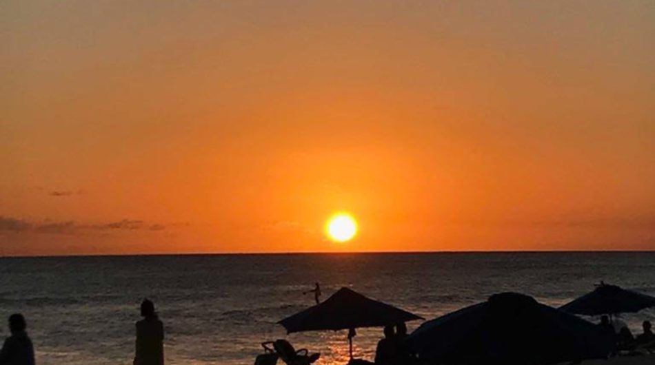 caribbean photo barbados sunset