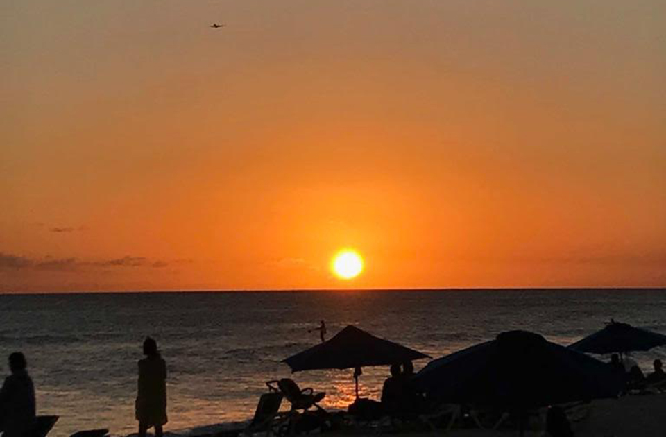 caribbean photo barbados sunset