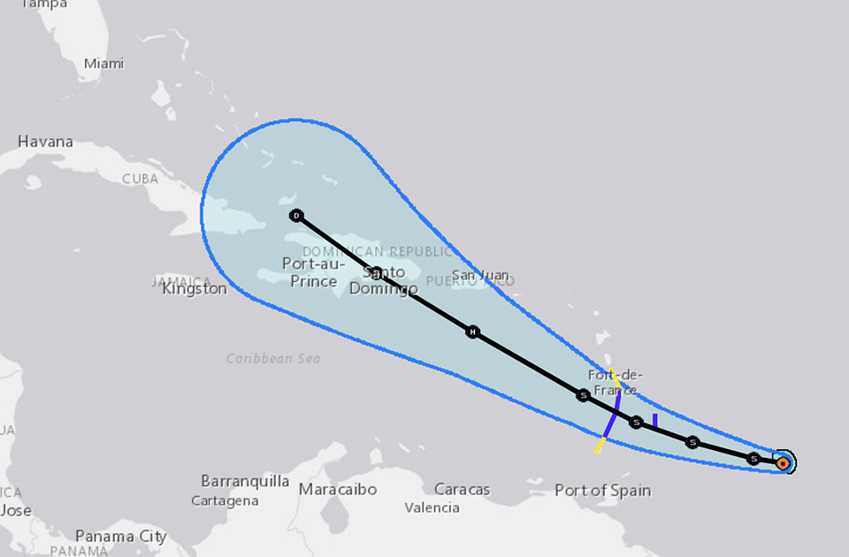 caribbean tropical storm dorian 1
