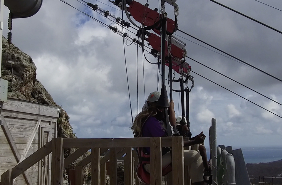 st maarten caribbean zip line steep