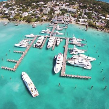 bahamas marinas open cover aerial