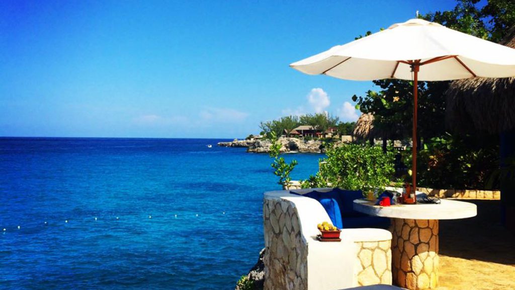 cliffside table at the caves