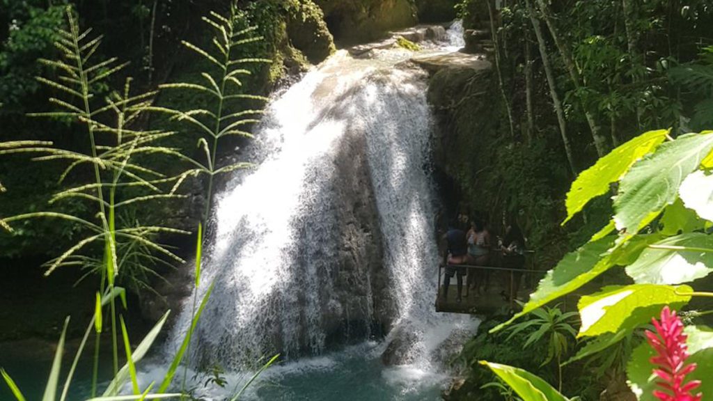 caribbean jamaica photo waterfall