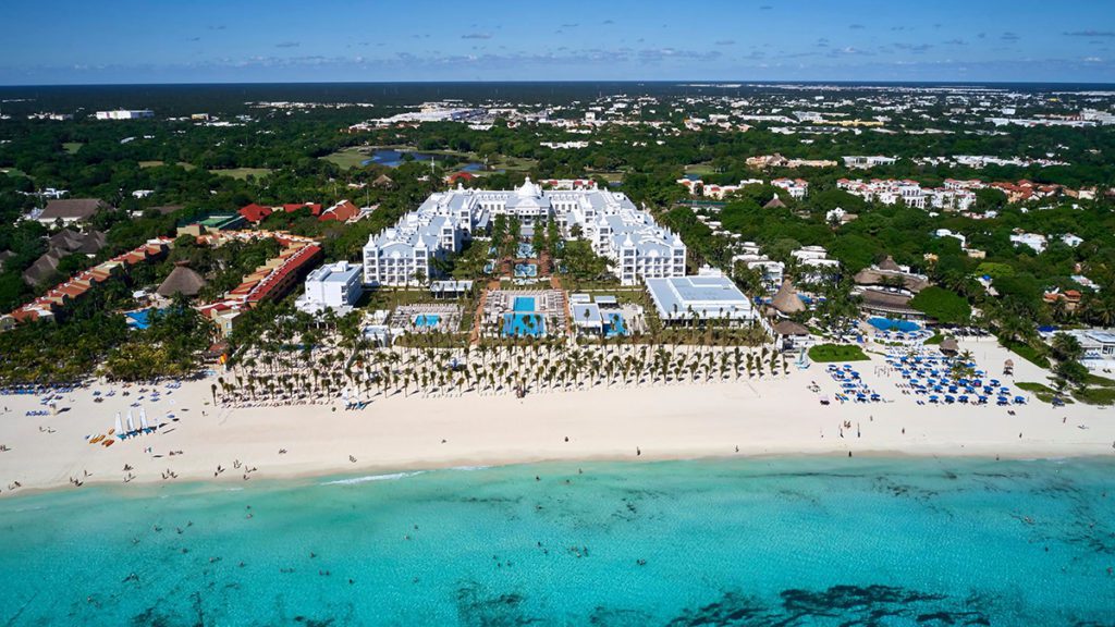 riu all-inclusive riviera maya aerial beach