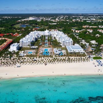 riu all-inclusive riviera maya aerial beach