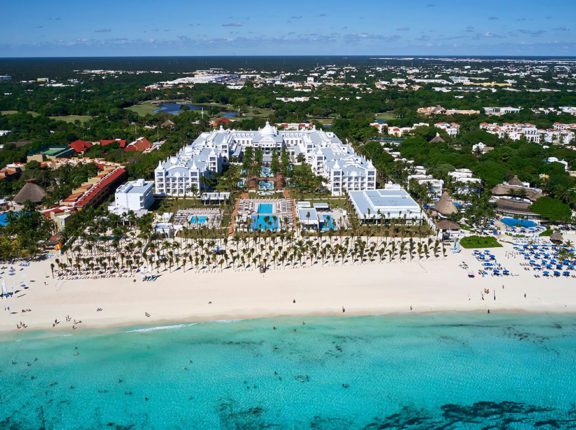 riu all-inclusive riviera maya aerial beach