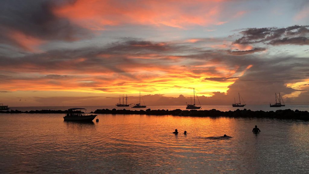 caribbean photo tobago sunset
