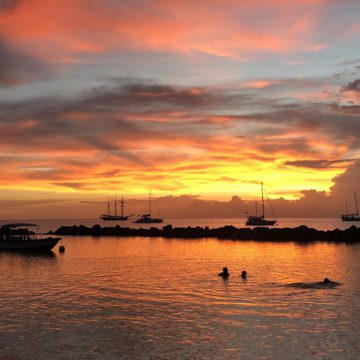 caribbean photo tobago sunset