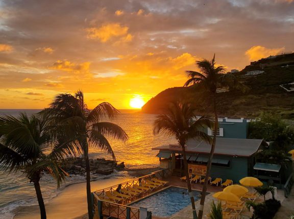 caribbean photo st maarten sunset