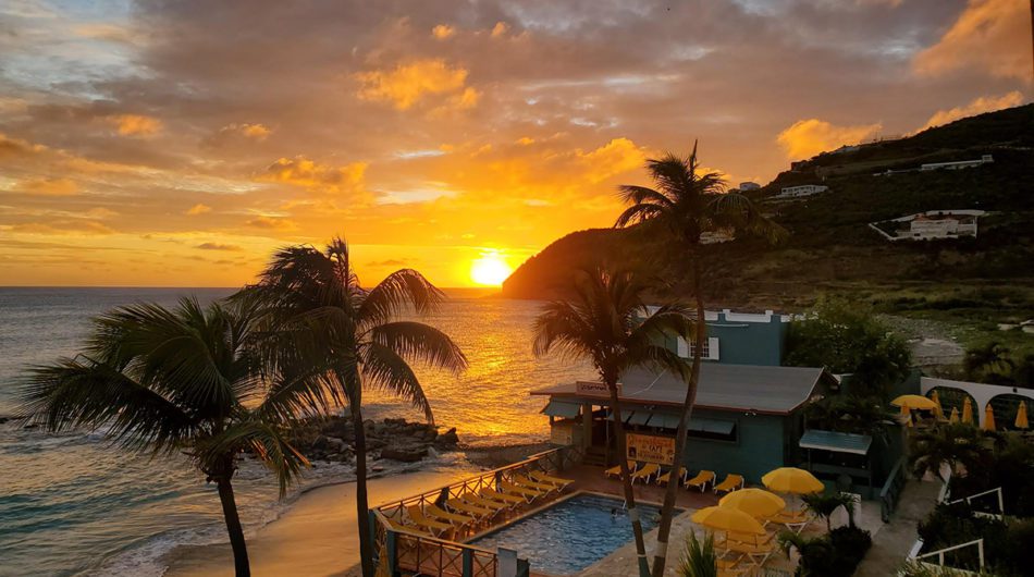 caribbean photo st maarten sunset