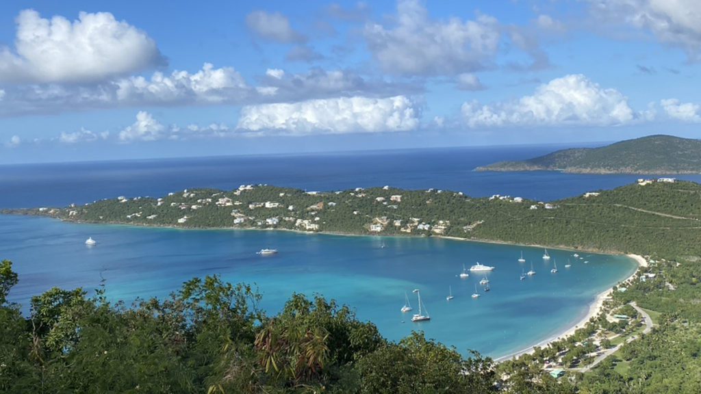 view from above magens bay in st thomas usvi