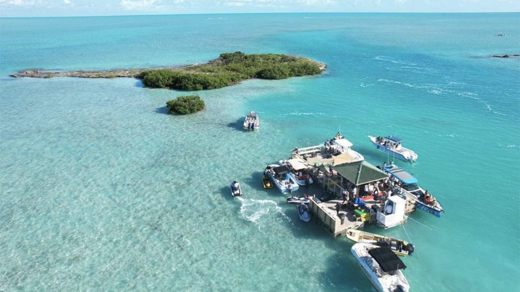 turks and caicos floating bar