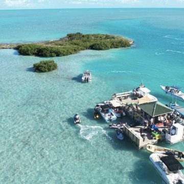 turks and caicos floating bar