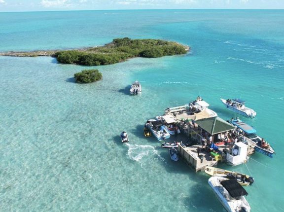 turks and caicos floating bar