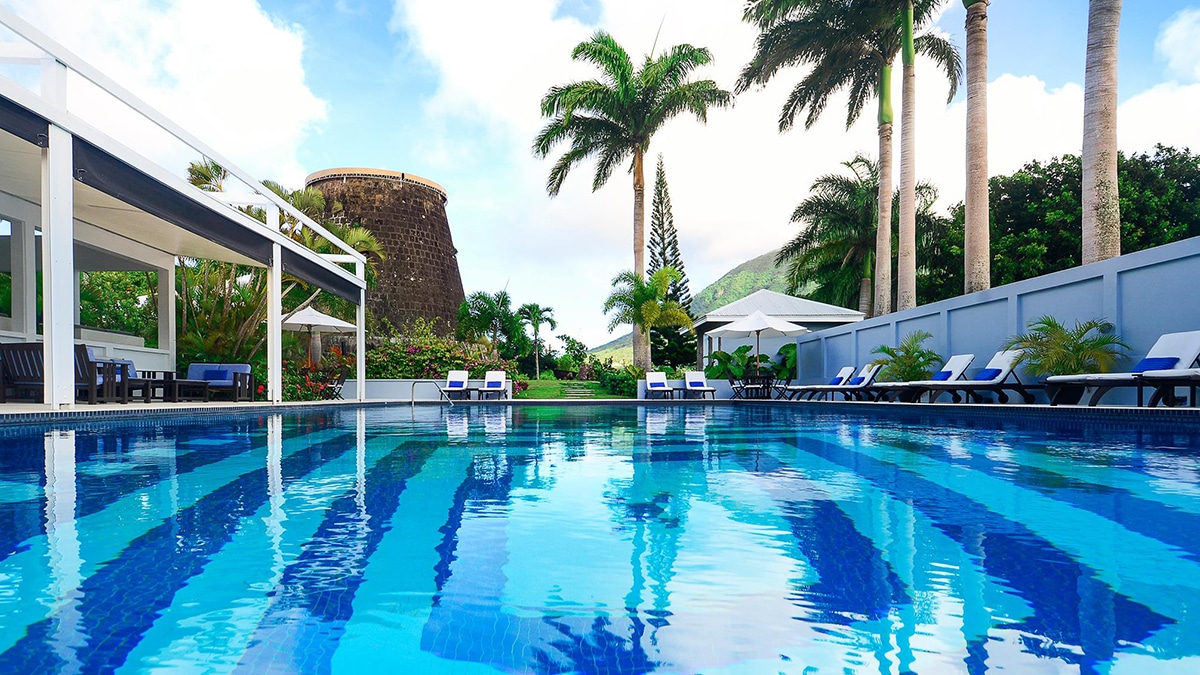 The Best Luxury Boutique Hotel in Nevis Is a Hillside Hideaway With Its Own Beach