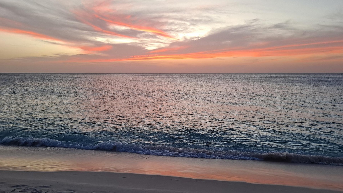 Caribbean Photo of the Week Sunset on Eagle Beach, Aruba