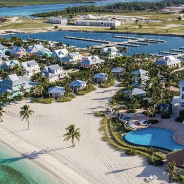 above chub cay the private island resort in the bahamas.