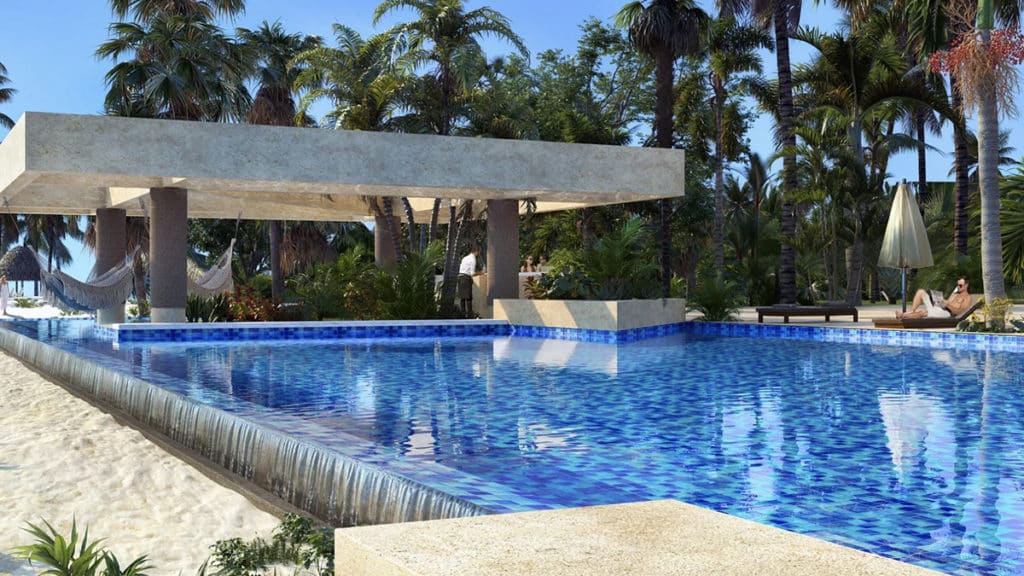 dreams punta cana resort by the pool