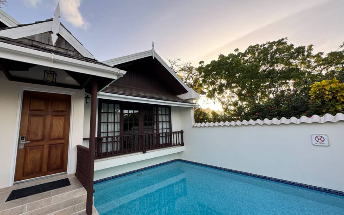 a pool suite at the spice island resort
