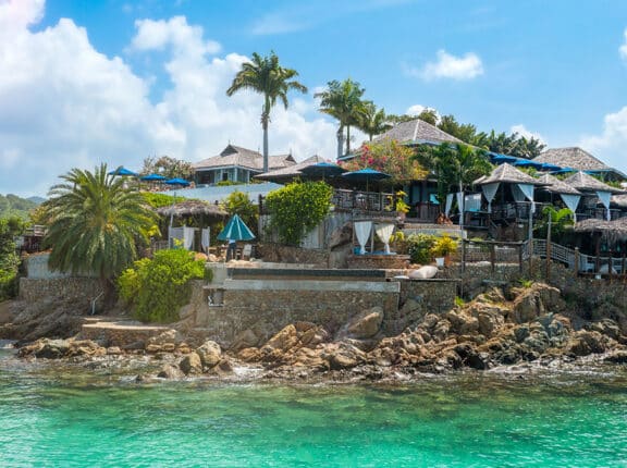 Sheer Rocks restaurant in Antigua.