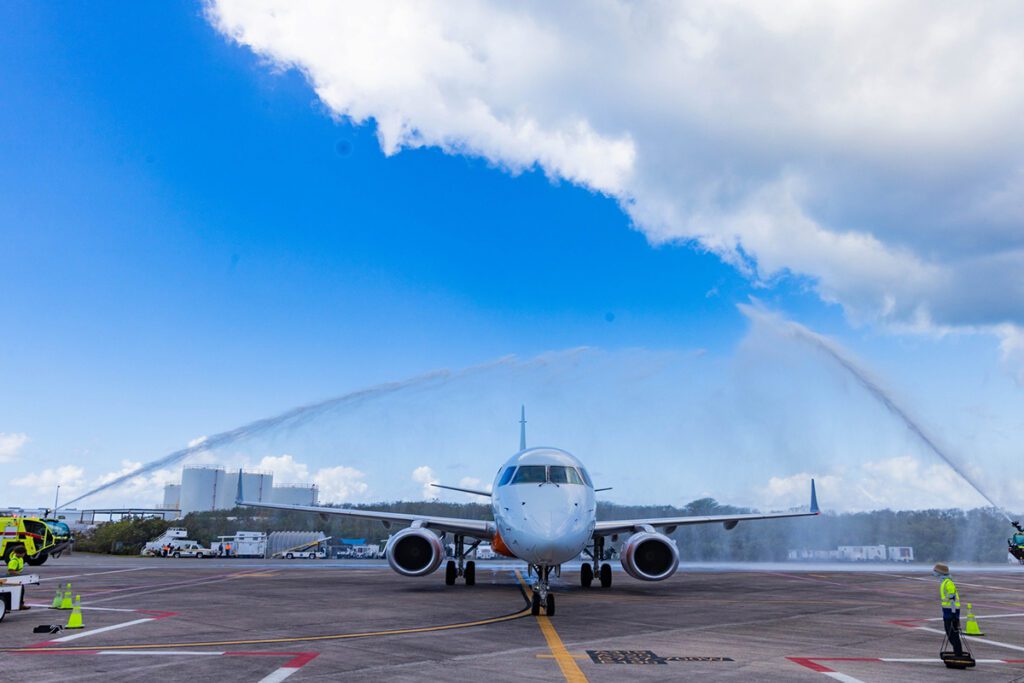 water cannon salute