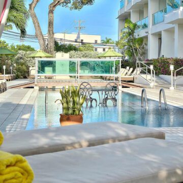 the pool at the south beach hotel