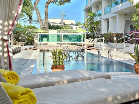 the pool at the south beach hotel