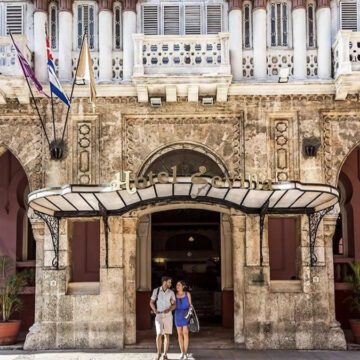 the front of the hotel sevilla in havana