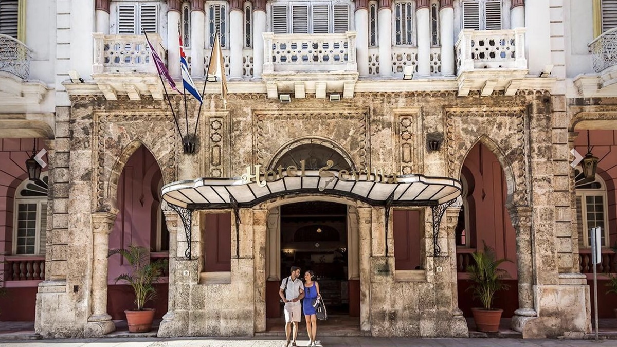 the front of the hotel sevilla in havana