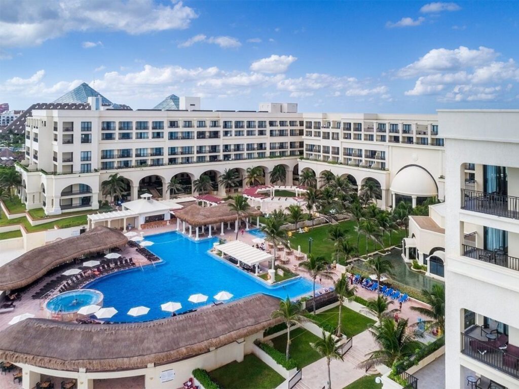 the main pool area at the resort